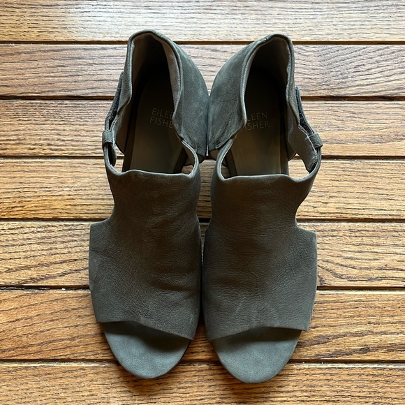 Eileen Fisher Taupe Open Toe Summer Shoes Size 7.5 - Picture 2 of 10